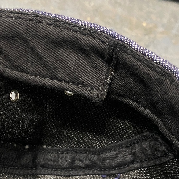 Supreme S/S 2014 Blue Angler Denim Blue Cotton Red Box Logo 5 Panel Hat Caps - Picture 5 of 6